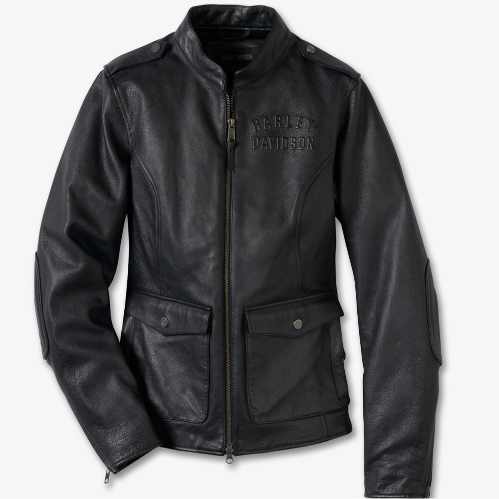 Harley-Davidson H-D FLEX LAYERING SYSTEM CAPTAINS LEATHER JACKET OUTER LAYER